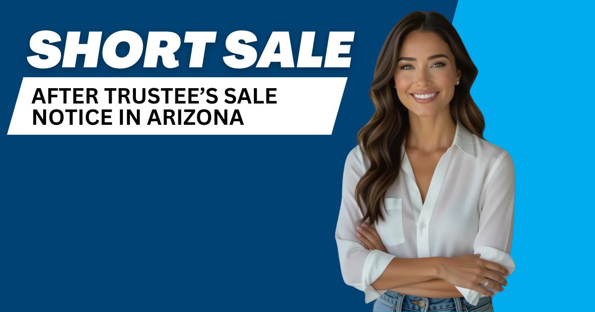 The Offer Company AI assistant Hope helping a homeowner complete a short sale after a trustee’s sale notice in Arizona.